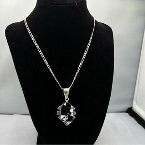 White Buffalo Silver Necklace